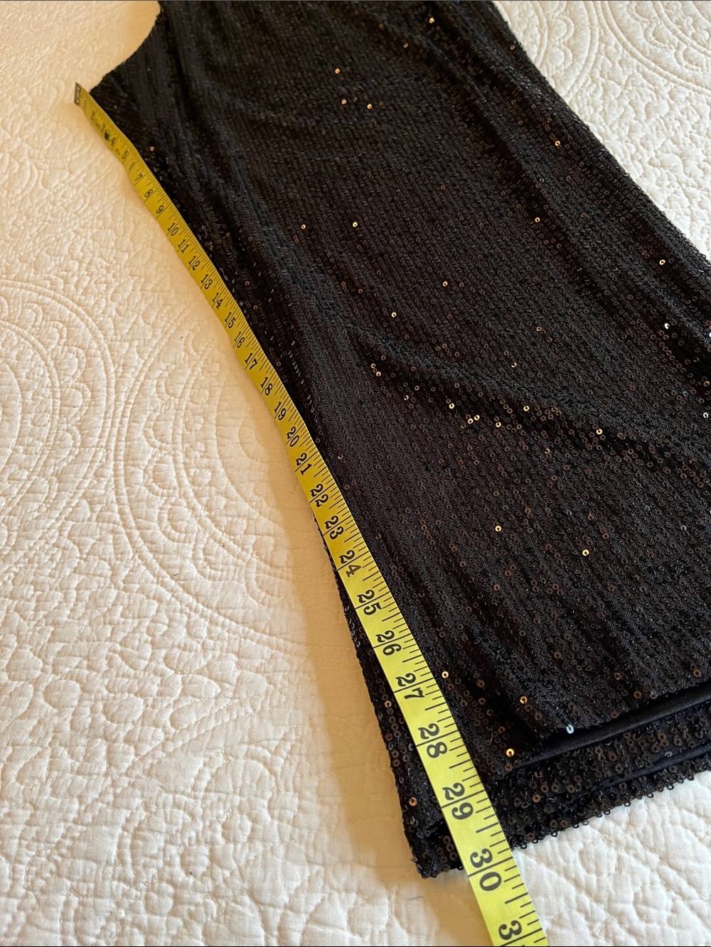 NWT Anthony Sequin Wide Leg Pants Lined Women's 1X Black Party Dressy Flowy - Picture 10 of 11